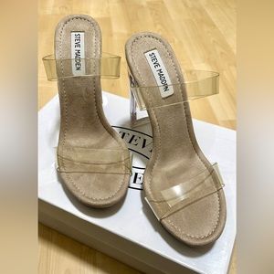 Steve Madden Glassy Clear Heels